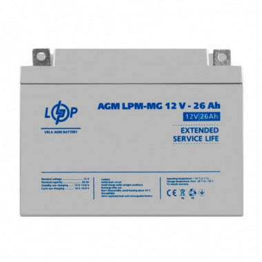 Аккумулятор мультигелевый LPM-MG 12V - 26 Ah (15056)