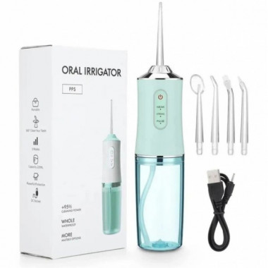 Ирригатор портативный электрический Oral Irrigator S3J2 для зубов Зелёный (22056)