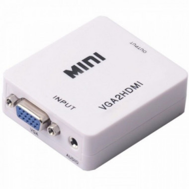 Конвертер переходник видеосигнала VGA to HDMI + аудио (9156)