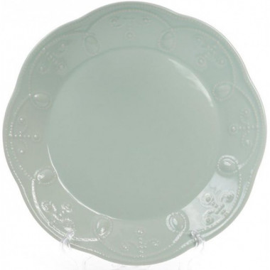 Набір 6 обідніх тарілок Leeds Ceramics Ø28.5см, кам'яна кераміка (м'ятні) (4256)