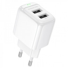 Мережевий зарядний пристрій BOROFONE BAS41A Potential dual-port charger White (6941991113741) (17456)