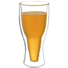 Стакан «Beer Bottle» 350мл з подвійними стінками, скляна термокружка (3456)