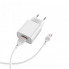 Мережевий зарядний пристрій з кабелем BOROFONE BA20A Sharp single port charger set(Micro) 10.5W White (6931474700735) (456)