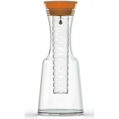Графін ZestGlass 1100мл для лимонаду, вина і освіжаючих фруктово-ягідних напоїв (помаранчева кришка) (3556)