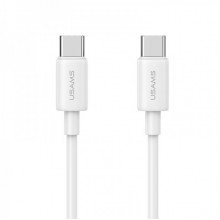 Кабель Usams SJ711 Type-C To Type-C 60W Fast Charging Data Cable white (SJ711USB02) (14656)