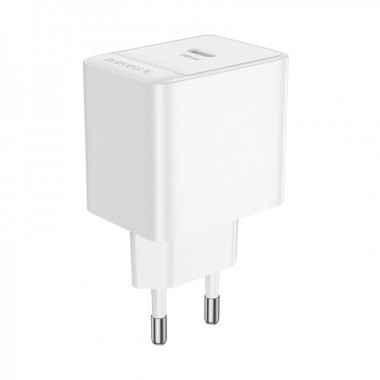 Мережевий зарядний пристрій BOROFONE BAS13A Erudite single port PD20W charger(EU) White (6941991104862) (14756)