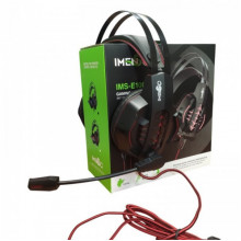 Игровые проводные наушники IMENSO IMS-E1007 RGB USB+3.5 Красные (17956)