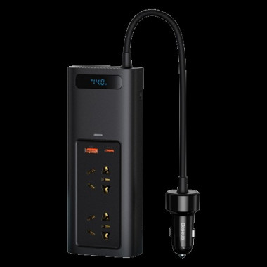 Автомобильный инвертор Baseus In-car 150W 220V EU Черный (CRNBQ-A01) (2956)
