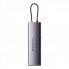USB-хаб Baseus Metal Gleam Series 12-in-1 Multifunctional Type-C HUB Docking Station Gray (WKWG020213) (14966)