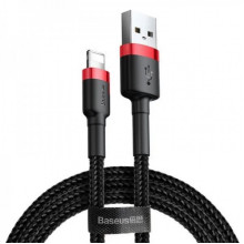 Кабель Baseus Cafule Cable USB For Lightning 1.5A 2m Red+Black (CALKLF-C19) (15076)