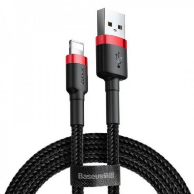 Кабель Baseus Cafule Cable USB For Lightning 1.5A 2m Red+Black (CALKLF-C19) (15076)