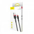 Кабель Baseus Cafule Cable USB For Lightning 1.5A 2m Red+Black (CALKLF-C19) (15076)