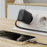 Мережевий зарядний пристрій з кабелем ACEFAST A110 PD30W GaN charger (USB-C+USB-C) with retractable cable (EU) Black (6974316283942) (376)