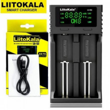 Зарядное устройство LiitoKala Lii-S2 для 2x аккумуляторов 18650, 26650, 21700, АА, ААА Li-Ion, LiFePO4, NiMH (21576)
