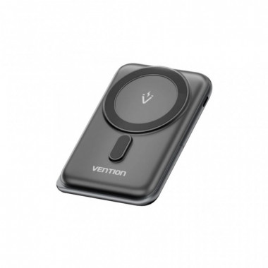 Батарея универсальная Vention Magnetic Wireless 10000mAh 20W PD USB-C In/Out, QI-15W Black (FHNB0) (21876)
