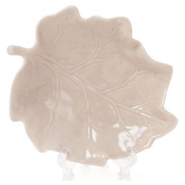 Блюдо фарфорове "Бежевий лист" 15х13.1см (4876)
