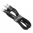 Кабель Baseus Cafule Cable USB For Lightning 2.4A 0.5m Gray+Black (CALKLF- AG1) (18186)
