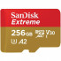 Карта пам'яті microSDXC (UHS-1 U3) SanDisk Extreme A2 256Gb class 10 V30 (R190MB/s,W130MB/s) (adapter SD) (SDSQXAV-256G-GN6MA) (11286)