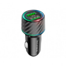 Автомобільний зарядний пристрій BOROFONE BZ21A Brilliant 36W dual port QC3.0 car charger Black (6941991101205) (17386)