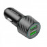 Автомобільний зарядний пристрій BOROFONE BZ21A Brilliant 36W dual port QC3.0 car charger Black (6941991101205) (17386)