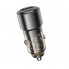 Автомобільний зарядний пристрій BOROFONE BZ20A Smart 83W dual port PD65W+QC3.0 car charger Transparent Black (6941991101625) (20486)