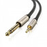 Аудіокабель UGREEN AV127 3.5mm Male to 6.35mm Male, TRS Stereo Audio Cable, nylon braid, 5m Gray (UGR-10630) (18986)