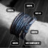 Браслет мужской кожаный WINGSET чёрный широкий на руку (940809542)