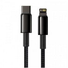 Кабель Baseus Tungsten Gold Fast Charging Data Cable Type-C to iP PD 20W 2m Black (CATLWJ-A01) (19096)