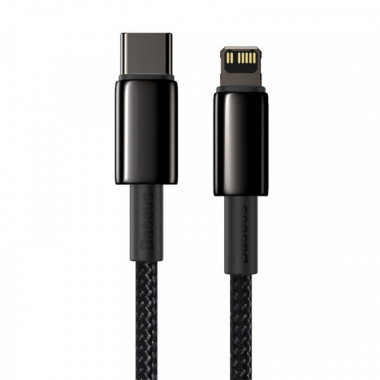 Кабель Baseus Tungsten Gold Fast Charging Data Cable Type-C to iP PD 20W 2m Black (CATLWJ-A01) (19096)