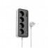 Мережевий подовжувач HOCO AC22 Sunlight 4-bit(PD30W/1C3A) desktop socket(EU/GER) (1.5m) Black (6942007629782) (20196)