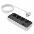 Мережевий подовжувач HOCO AC22 Sunlight 4-bit(PD30W/1C3A) desktop socket(EU/GER) (1.5m) Black (6942007629782) (20196)