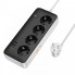 Мережевий подовжувач HOCO AC22 Sunlight 4-bit(PD30W/1C3A) desktop socket(EU/GER) (1.5m) Black (6942007629782) (20196)