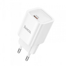 Мережевий зарядний пристрій HOCO C148A Charm single port PD30W charger (EU) White (6942007630306) (396)