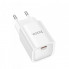 Мережевий зарядний пристрій HOCO C148A Charm single port PD30W charger (EU) White (6942007630306) (396)
