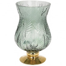 Ваза декоративна Ancient Glass Розалін 14х15х25см, зелене скло (5596)