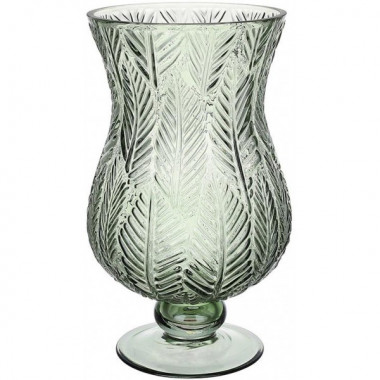 Ваза декоративна Ancient Glass Розалін Ø14х24см, оливковий (5796)