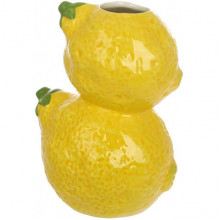 Ваза порцелянова "Lemon" 14см з рельєфним декором жовті лимони (5896)