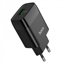 Мережевий зарядний пристрій HOCO C72Q Glorious single port QC3.0 charger 18W Black (6931474732507) (20207)