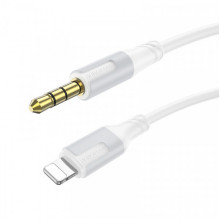 Аудіокабель BOROFONE BL19 iP to 3.5mm male, TPE, 1m, White (6941991108570) (20507)