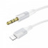Аудіокабель BOROFONE BL19 iP to 3.5mm male, TPE, 1m, White (6941991108570) (20507)