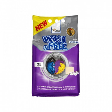 Стиральный порошок Wash&Free Universal Жасмин и лаванда с марсельским мылом 9 кг (4823128004912) (7607)