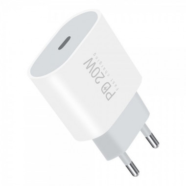 Мережевий зарядний пристрій WUW-C178 1Type-C PD20W  white (WUW-C178) (14807)