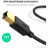 Кабель UGREEN US135 USB 2.0 AM to BM Print Cable 1.5m (Black)(UGR-10350) (UGR-10350) (19807)