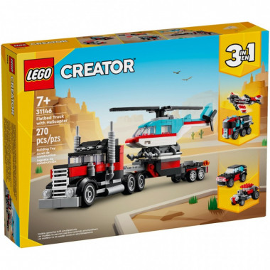 Конструктор LEGO Creator Бортовой грузовик с вертолетом 270 деталей (31146) (11907)