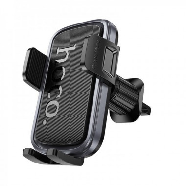 Автотримач для телефона HOCO H78 Vista push-type car holder (air outlet) Black Metal Gray (6942007647885) (14907)