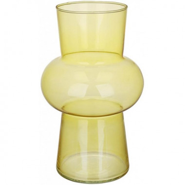 Ваза скляна "Retro Grace" Ø12х20см, жовте скло (5907)