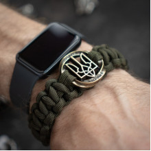 Патриотический военный мужской браслет из паракорда PROUD GREEN (2685248242)