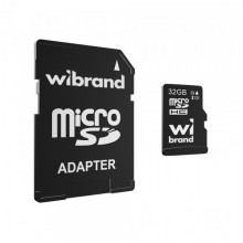 Карта пам'яті microSDHC (UHS-1) Wibrand 32Gb class 10 (adapter SD) (WICDHU1/32GB-A) (417)