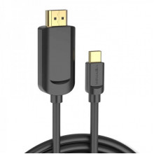 Кабель Vention Type-C to HDMI 4K 30Hz Cable 1.5M Black (CGUBG) (CGUBG) (14817)