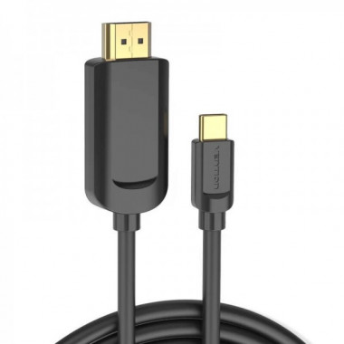 Кабель Vention Type-C to HDMI 4K 30Hz Cable 1.5M Black (CGUBG) (CGUBG) (14817)